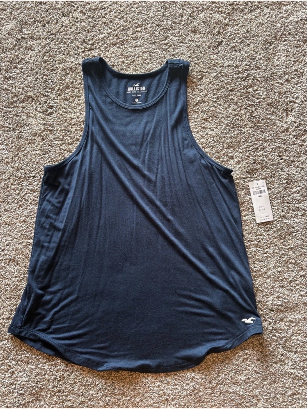 Hollister Women's Dark Navy Scoop Neck Tank